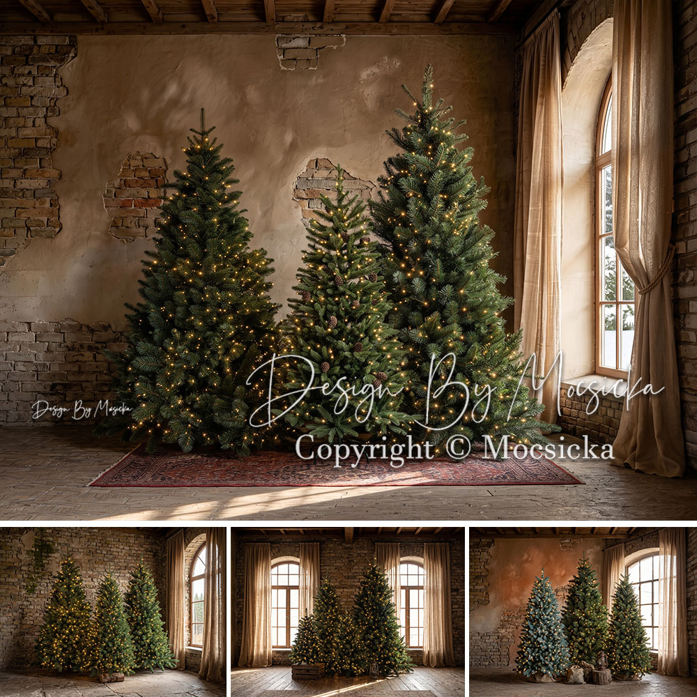 Photography Lighting Wall - Sfondo per Foto Natalizie Mocsicka, Alberi