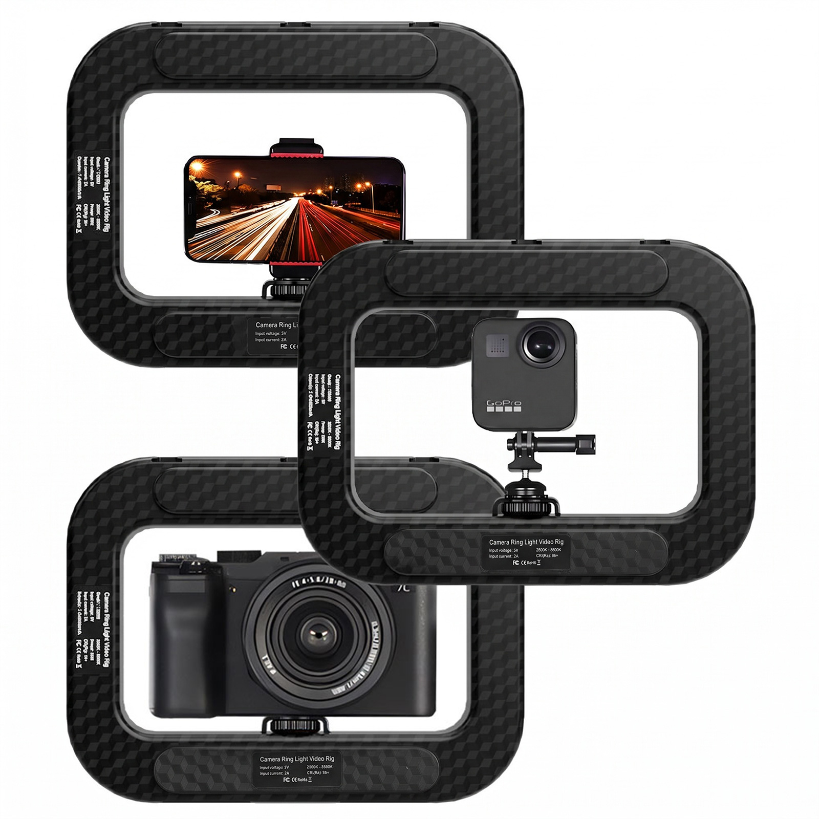 Photography Lighting Handheld - Luce di Riempimento Quadrata Portatile Multiuso,