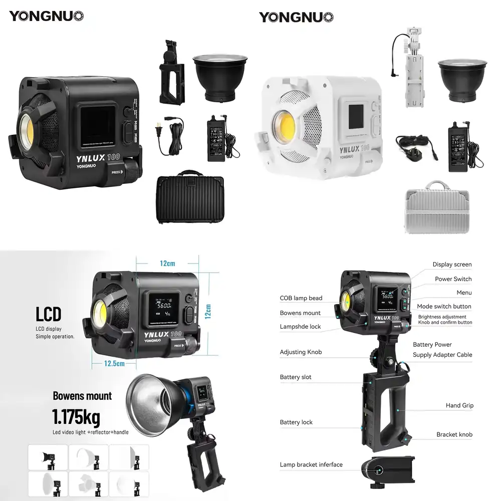 Photography With Lighting - YONGNUO YNLUX100 100W 3200K-5600K Luce LED