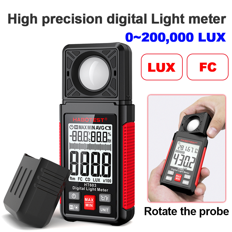 Photography Lighting Meter - Luxmetro Digitale HT603 0~200.000 lux, Misurazione