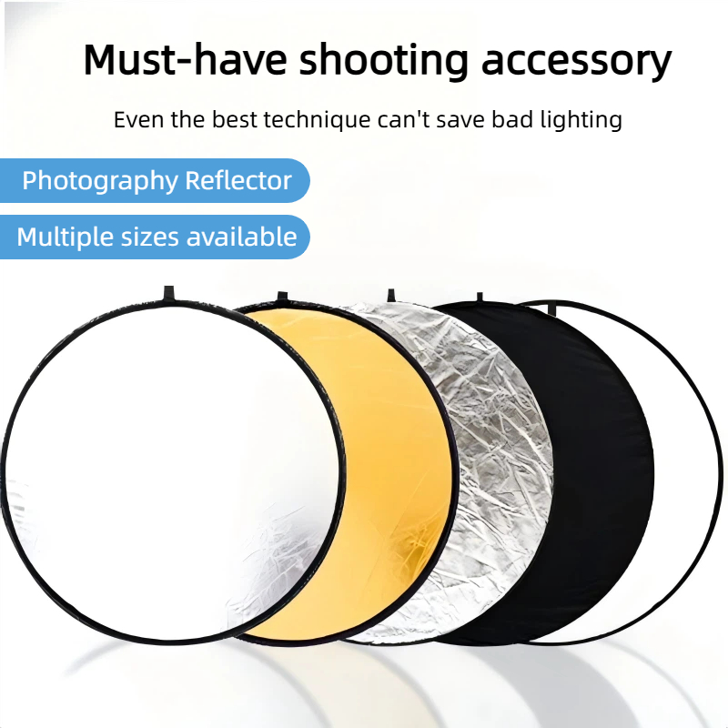 Photography Lighting For Outdoors - Pannello Riflettente Bifacciale Oro e Argento