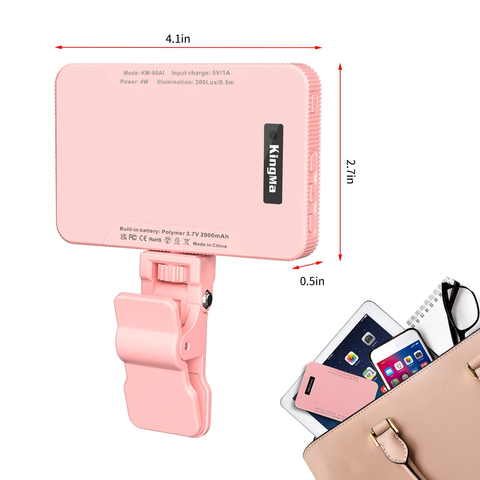 King Ma Pink ricaricabile Self - Photography Lighting Handheld recensione e prezzo