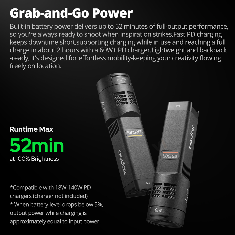 GODOX RS100Bi 28600Lux Luce LE - Photography Lighting For Outdoors recensione e prezzo